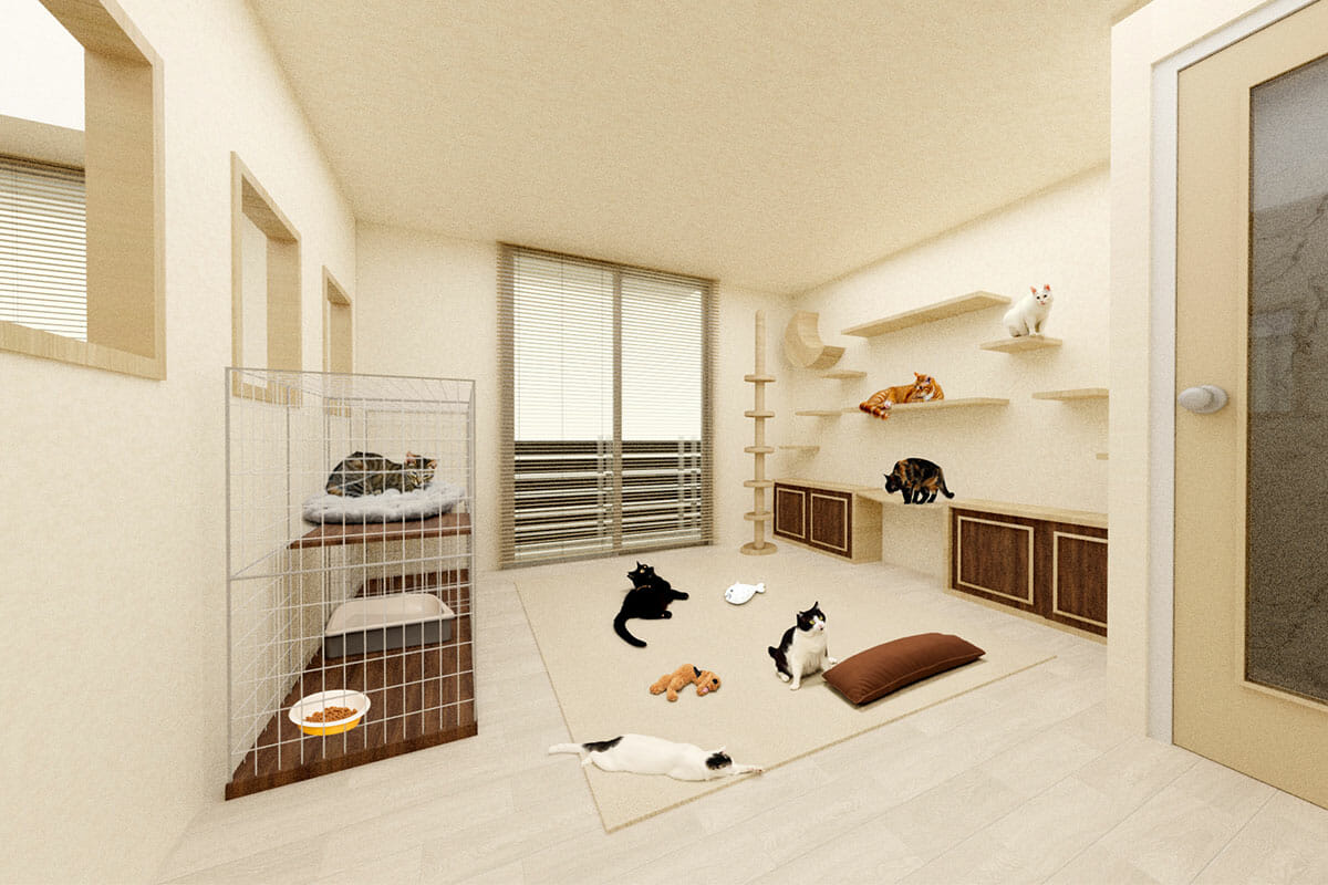 検疫部屋のイメージパース